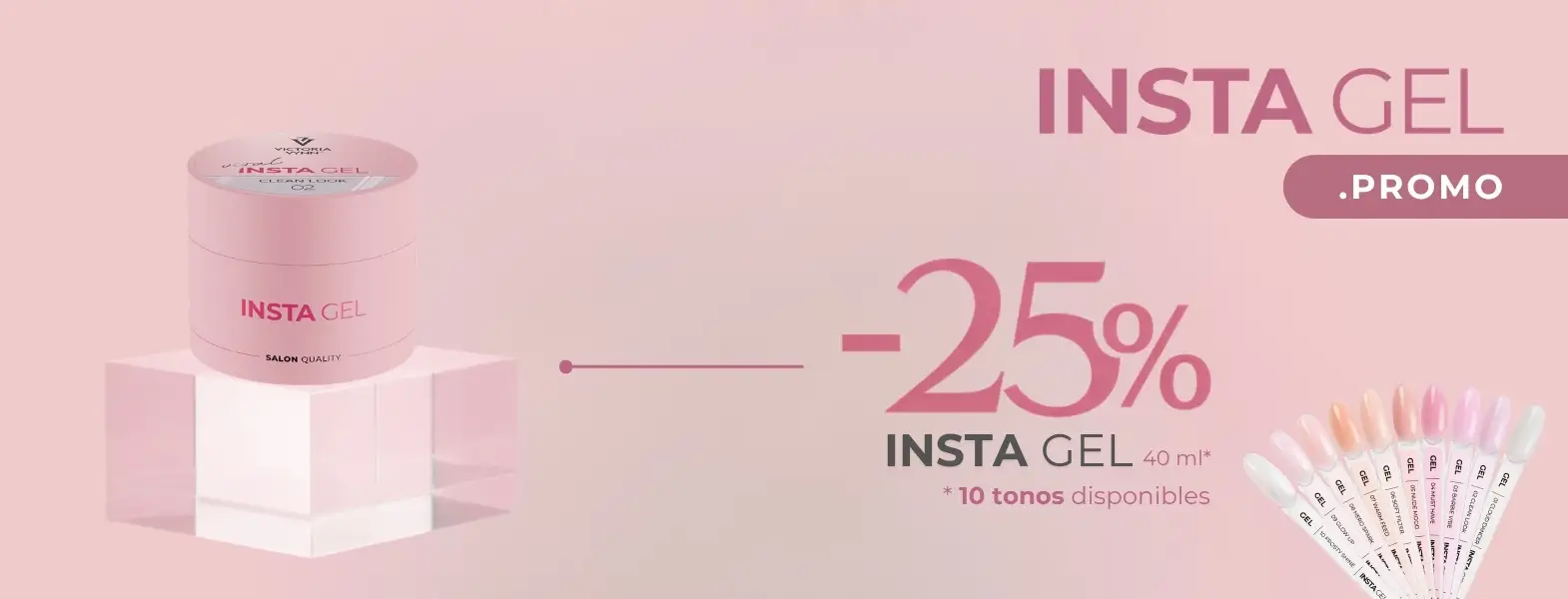 promo insta gel 25% descuento